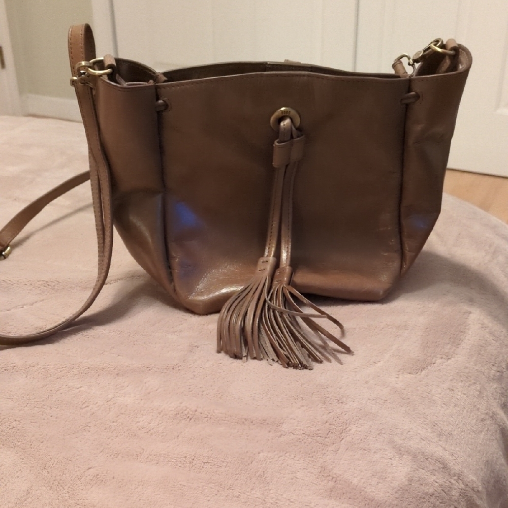 Elegant Brown Leather Shoulder Bag